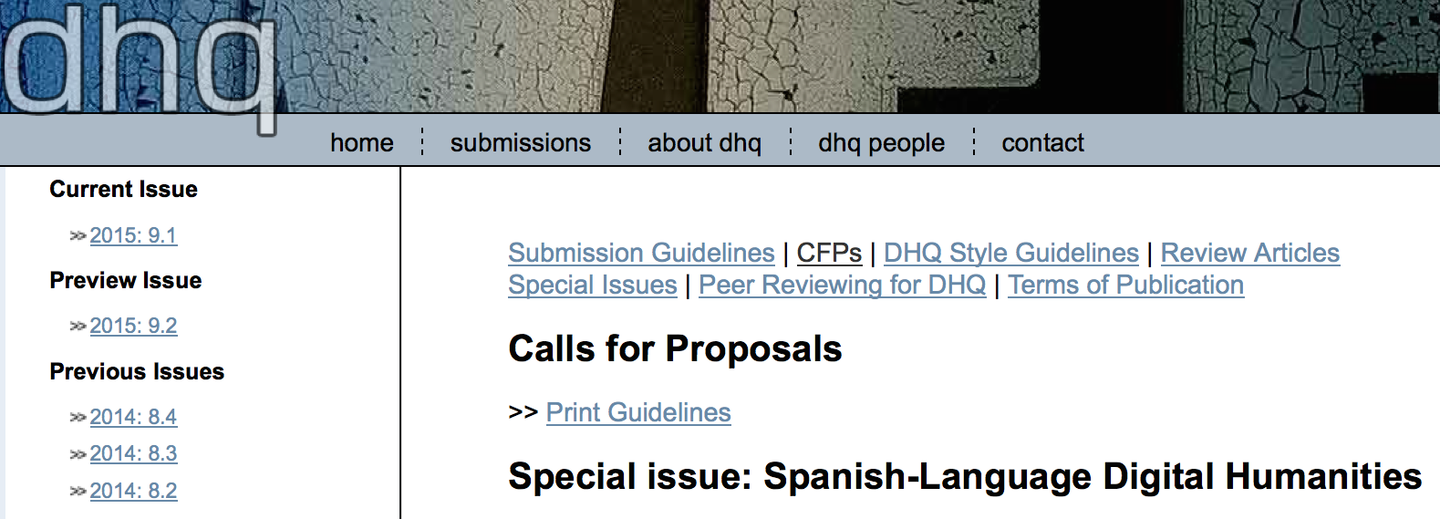 Digital Humanities Quarterly: As humanidades digitais em espanhol