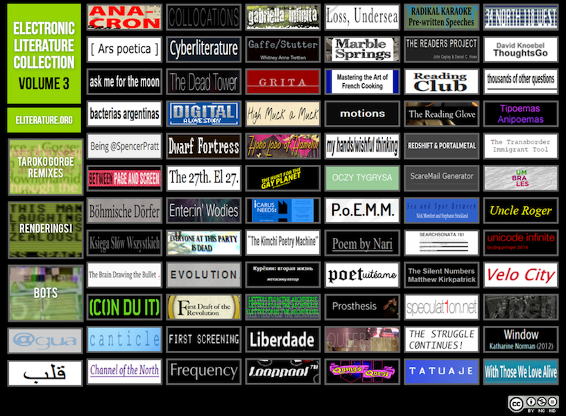 O Electronic Literature Collection, Vol. 3